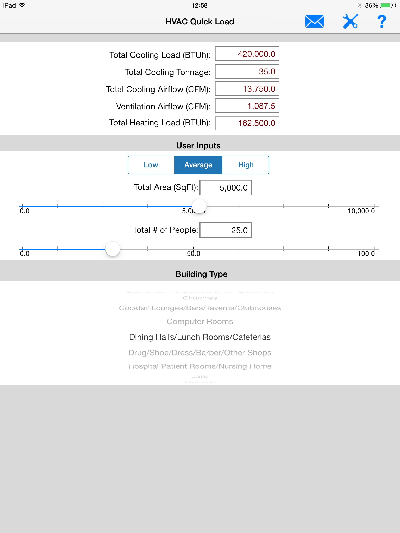 Carmel Software Corporation HVAC Quick Load iOS App Help