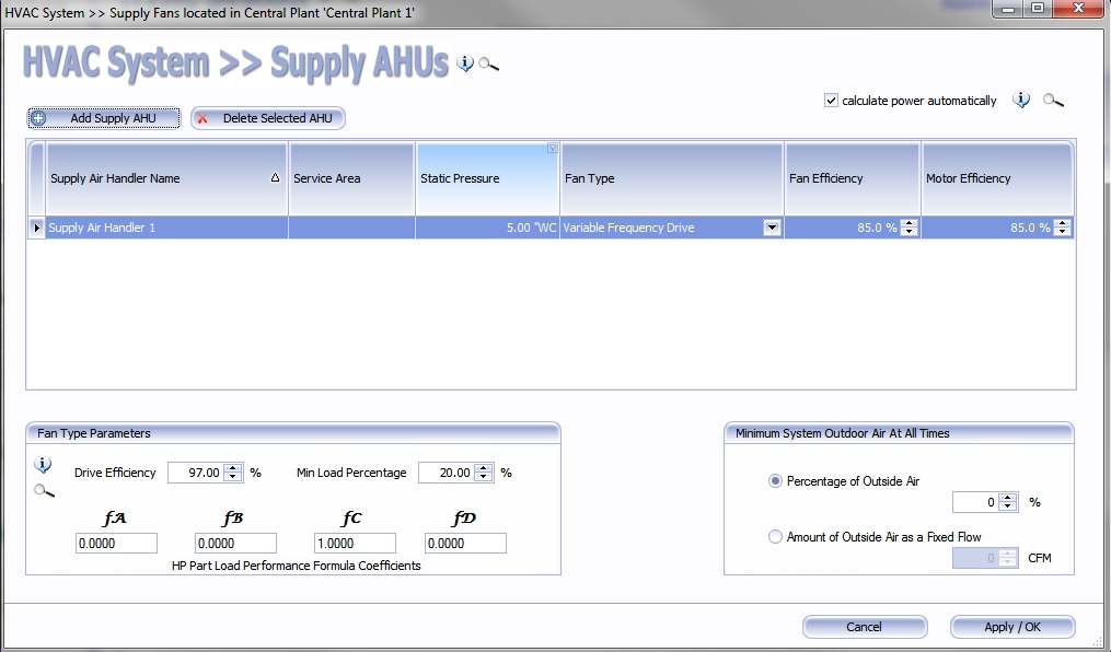 HVAC Selection and Energy Modeling Software